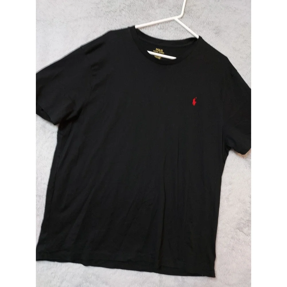 Polo Ralph Lauren Shirt Mens 2XB 2XL Big Black Short Sleeve Red Pony Preppy